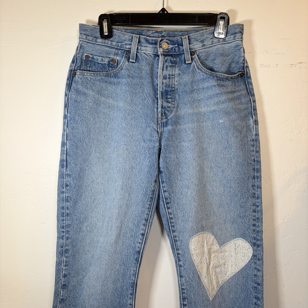 NWOT Levi's Womens 27x30 501 Limited Edition Jeans 150th Anniversary Heart Patch